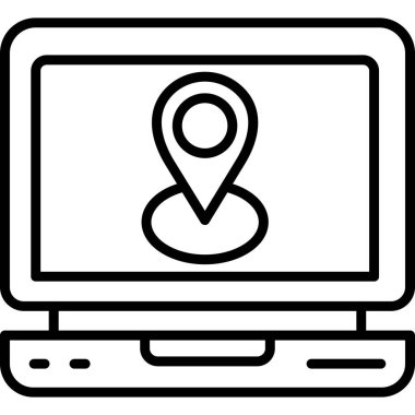 konum haritası konum simgesi ana hat biçiminde