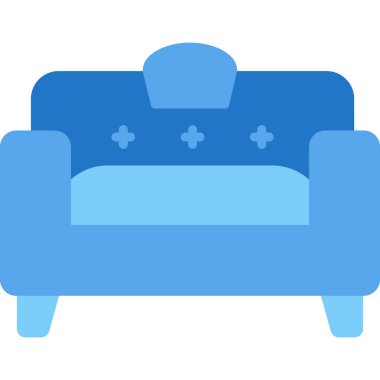 Koltuk mobilyaları düz stil ev simgesi