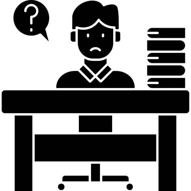 business management office icon in solid style