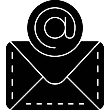 e- posta simgesi. Web için basit e- posta vektör simgeleri çizimi