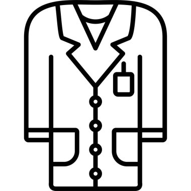 Doktor ikon ana hatları vektörü. Doktor.