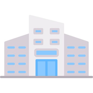 Hastane binası düz simge, vektör, illüstrasyon