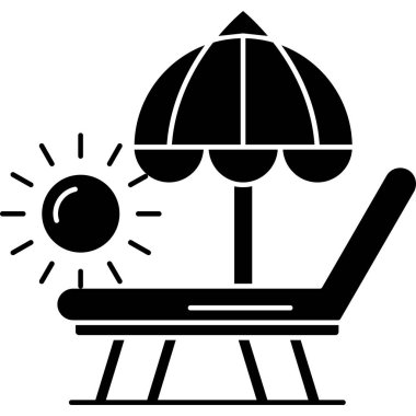 yaz ve tatil vektör simgesi