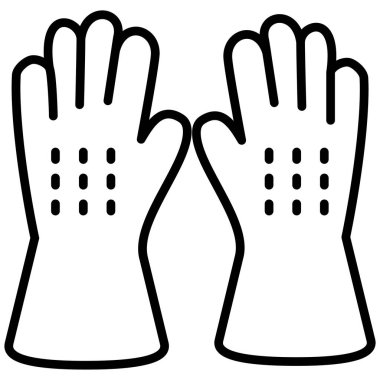 Eldiven simgesi, vektör illüstrasyonu