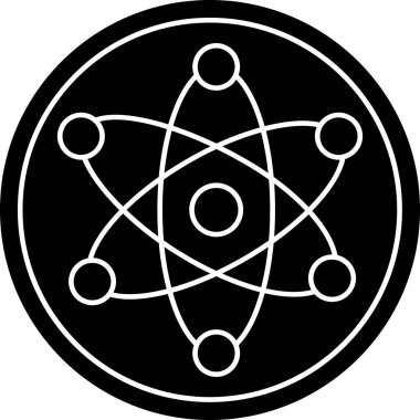 Atom simgesinin vektör illüstrasyonu
