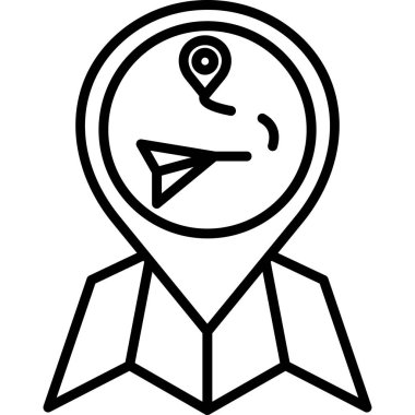 konum pin konum simgesi ana hat biçiminde