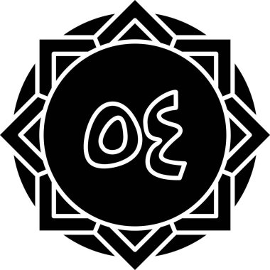 Art deco tasarım simgesi düz stil