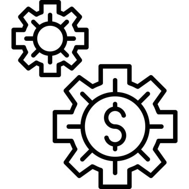 dişli dişli dişli simgesi ana hat biçiminde