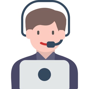 Çağrı merkezi simgesi. vektör illüstrasyonu