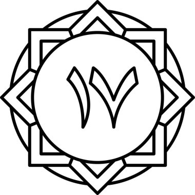 Bir çiçeğin dövme simgesi tasarımının vektör çizimi