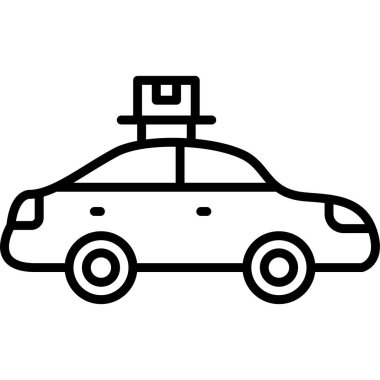 araba dağıtım servisi simgesi, özet biçimi