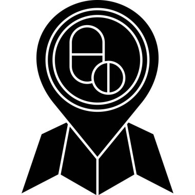 konum simgesi, navigasyon simgesi vektör illüstrasyon tasarımı