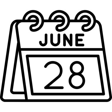 Takvim simgesi tasarımı, vektör illüstrasyonu