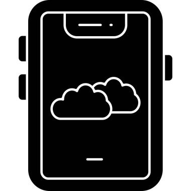 Katı biçimde bulut hesaplama teknolojisi simgesi