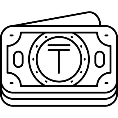 Para çantası simgesi, taslak biçimi