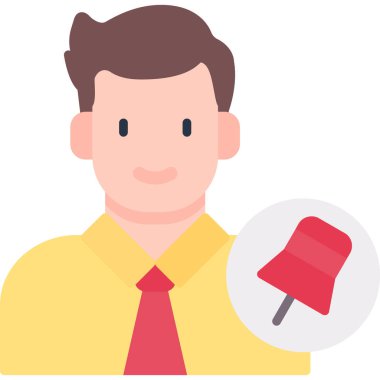 İş adamı vektörü illüstrasyon simgesi