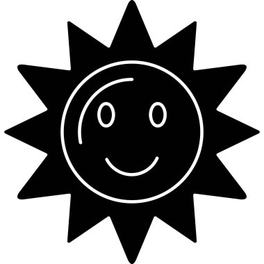 Güneş. Web simgesi basit illüstrasyon