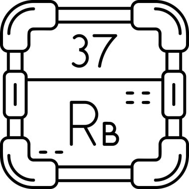 Kimyasal simge vektör çizimi