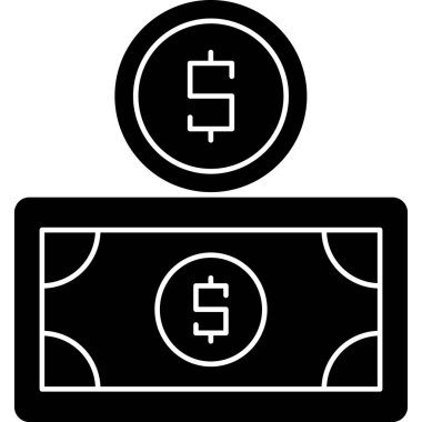 Dolar. Web simgesi basit illüstrasyon