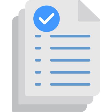 Pano kontrol listesi simgesi, basit tasarım illüstrasyonu