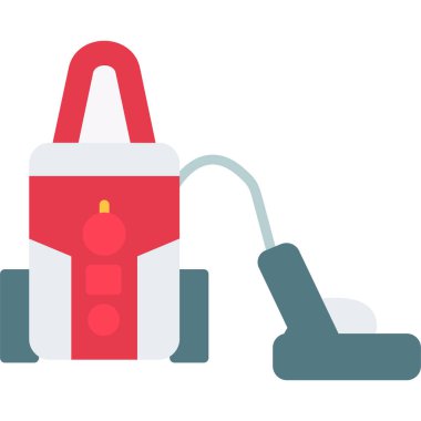 Elektrik süpürgesi vektör simgesi. Düz vektör simgesi. beyaz arkaplanda izole.