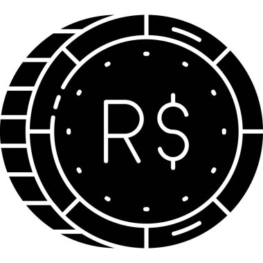 Modern bir madeni paranın vektör çizimi