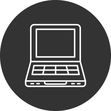 Dizüstü bilgisayar simgesi vektör çizimi