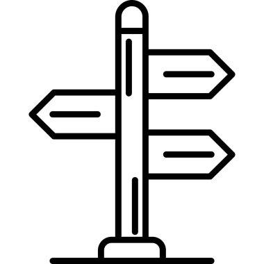 yön ok simgesi, ana çizim vektör çizimi,