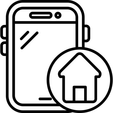 cep telefonu ev simgesi ana hat biçiminde