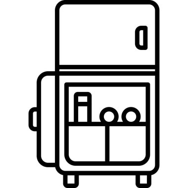 Buzdolabı ikonu. beyaz arkaplanda izole edilmiş web tasarımı için buzdolabı buzdolabı vektör simgesi