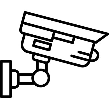 CCTV kamera simgesi, anahat stili