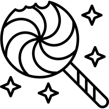 Lolipop web simgesi, basit vektör illüstrasyonu