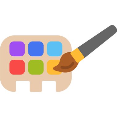 renk palet simgesi, vektör illüstrasyon tasarımı ile fırçala