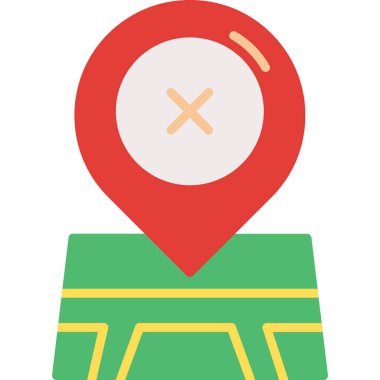 gps harita konumu simgesi düz biçimli