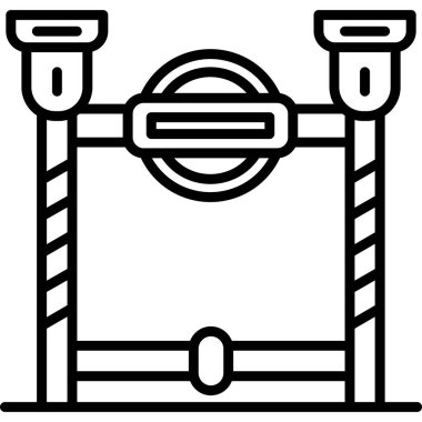bariyer simgesi vektör illüstrasyonu