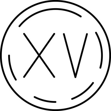 Bir haçın harf simgesinin vektör çizimi