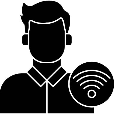 avatar adam wifi simgesi rozet tarzı