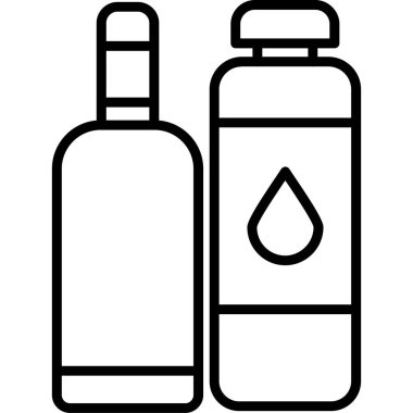 şişe simgesi, vektör illüstrasyonu