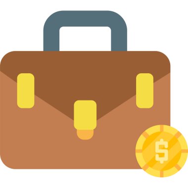 çanta para iş simgesi düz stil