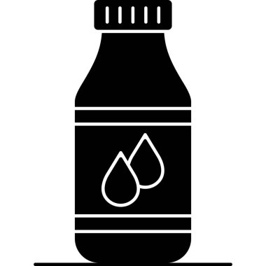 Yağ şişesi simgesi modaya uygun şekilde izole edilmiş arkaplan