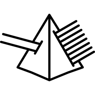 Kamp çadır simgesi. Anahat kamp çadır vektör simgesi beyaz arka plan üzerinde izole web tasarımı için