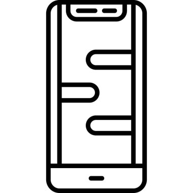 Akıllı telefon. Web simgesi basit illüstrasyon