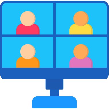 İş konferansı vektör ikonu. Basit vektör illüstrasyon sembolü