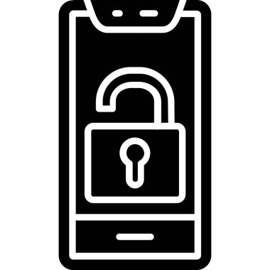 Kilit. Web simgesi basit tasarım