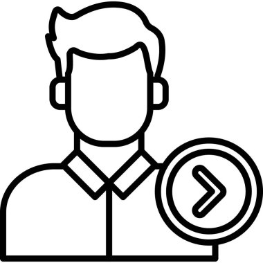 avatar man kullanıcı simgesi ana hatlar biçiminde