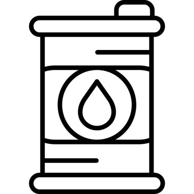 Benzin deposu ikonu. Beyaz arkaplanda izole edilmiş web tasarımı için ana gaz tankı vektör simgesi