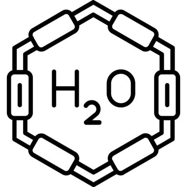 Kimyasal simge vektör çizimi