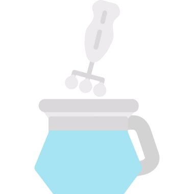 Kahve fincanı simgesi, düz vektör çizimi