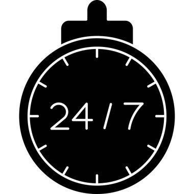 Saat simgesi, vektör illüstrasyonu basit tasarım