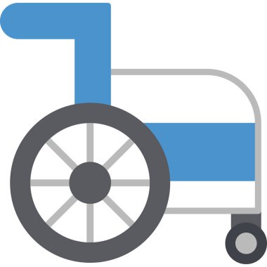 Tekerlekli sandalye ikonu. vektör illüstrasyonu